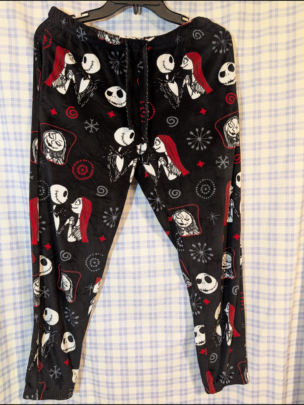 Disney The Nightmare Before Christmas Black Red White Women's Pajama Pants